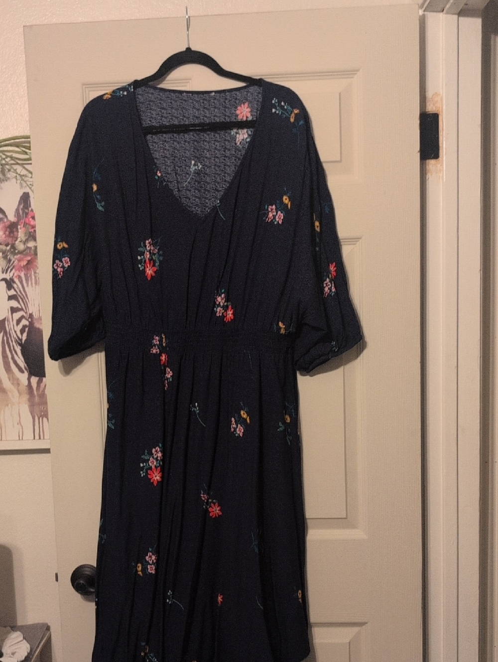 Time And Tru Navy Floral Dress.